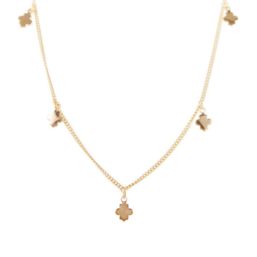 Jewellery FAIRLEY | Clover Charm Necklace - Gold