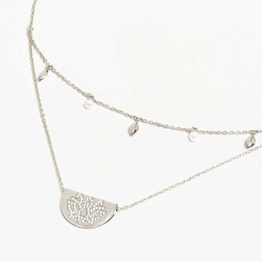 Jewellery BY CHARLOTTE | Live In Peace Lotus Silver