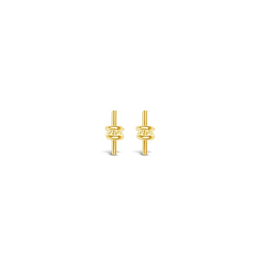 Jewellery ICHU JEWELLERY | Knotted Bar Earrings, Gold