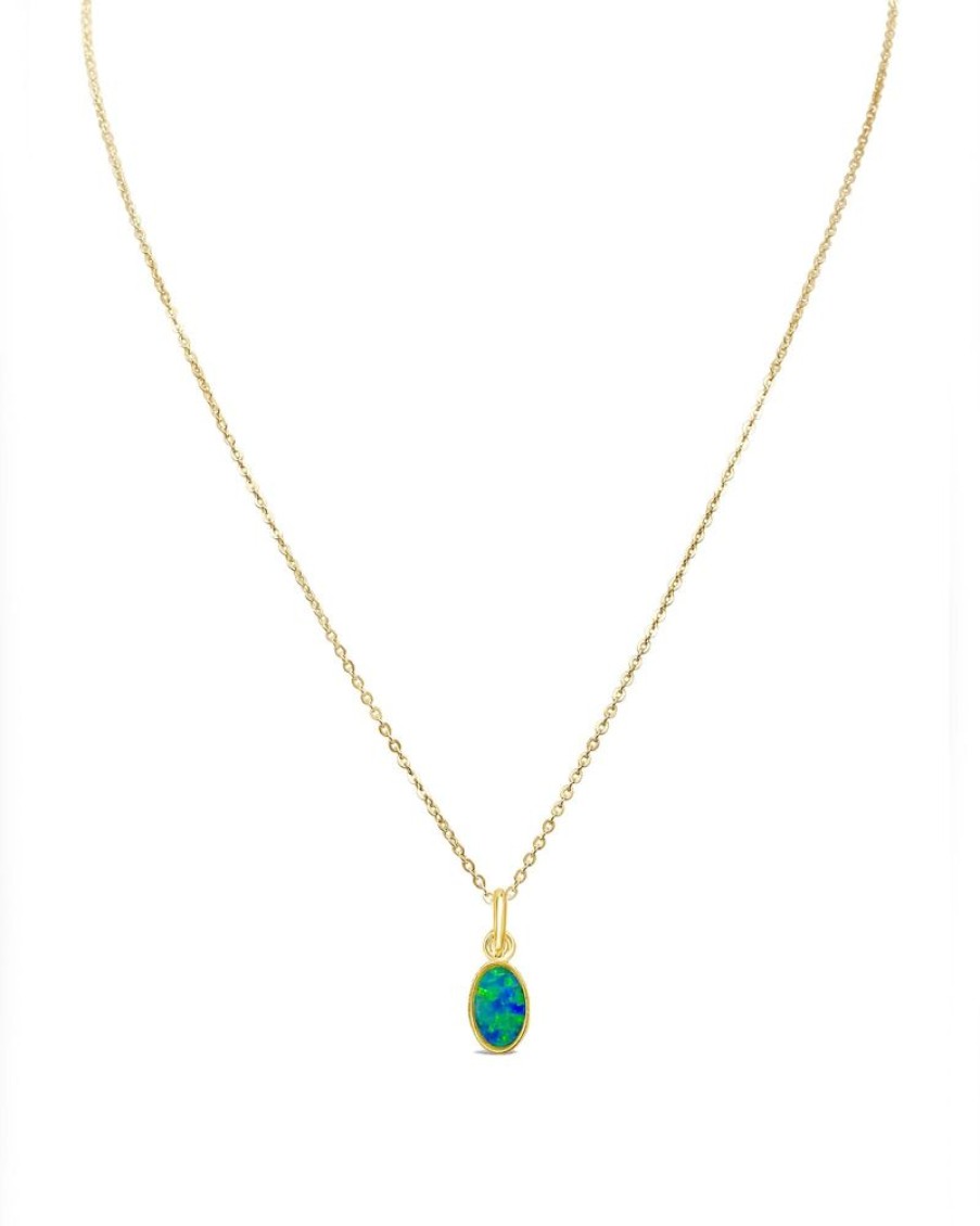 Jewellery ICHU JEWELLERY | Oval Opal Charm, Gold