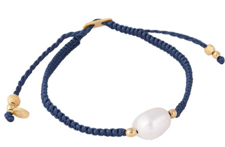 Jewellery FAIRLEY | Pearl Rope Bracelet - Navy