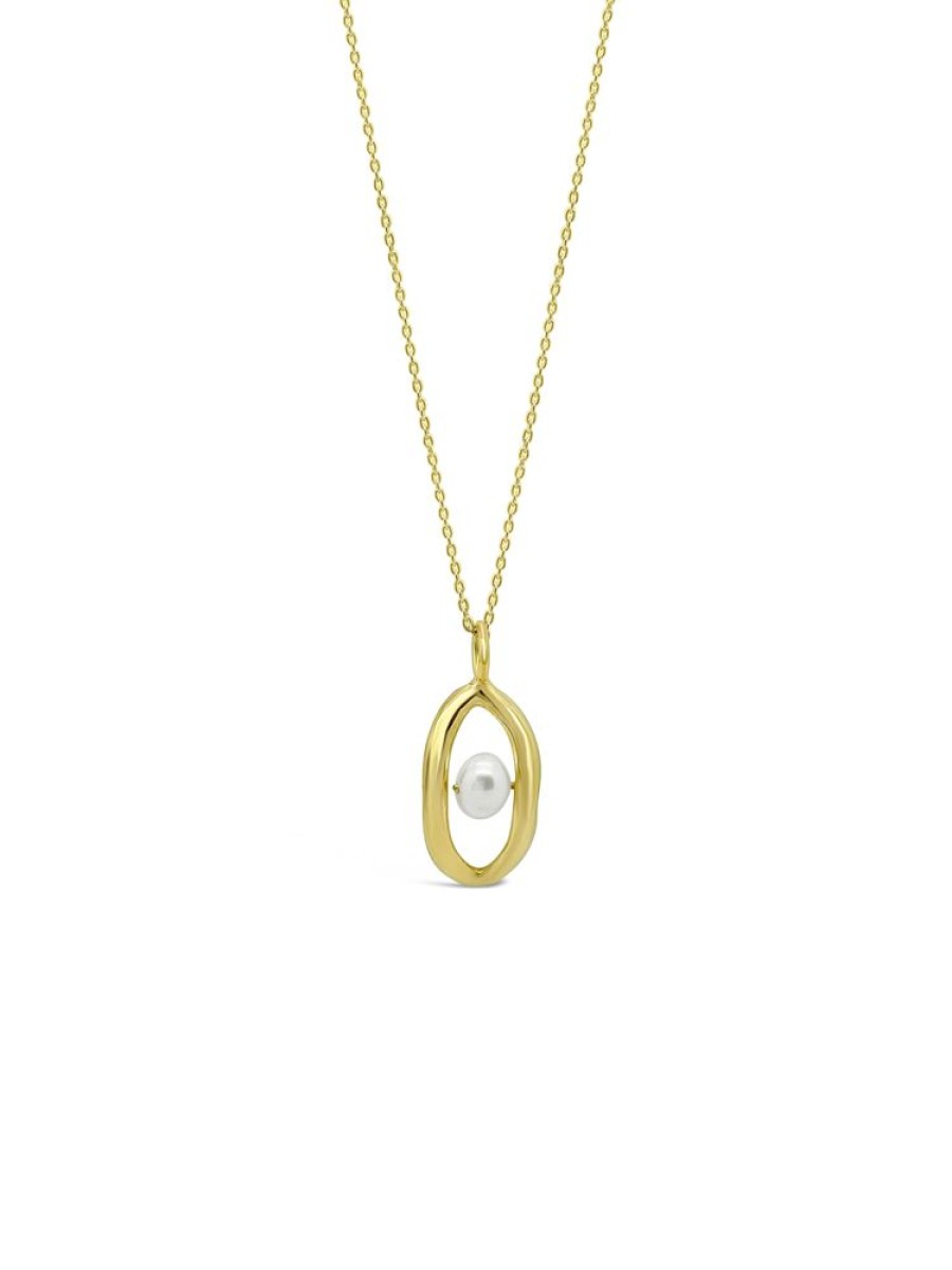 Jewellery ICHU JEWELLERY | Oval'D Pearl Necklace, Gold