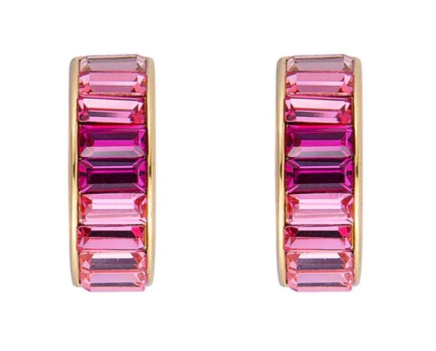 Jewellery FAIRLEY | Pink Ombre Midi Hoops