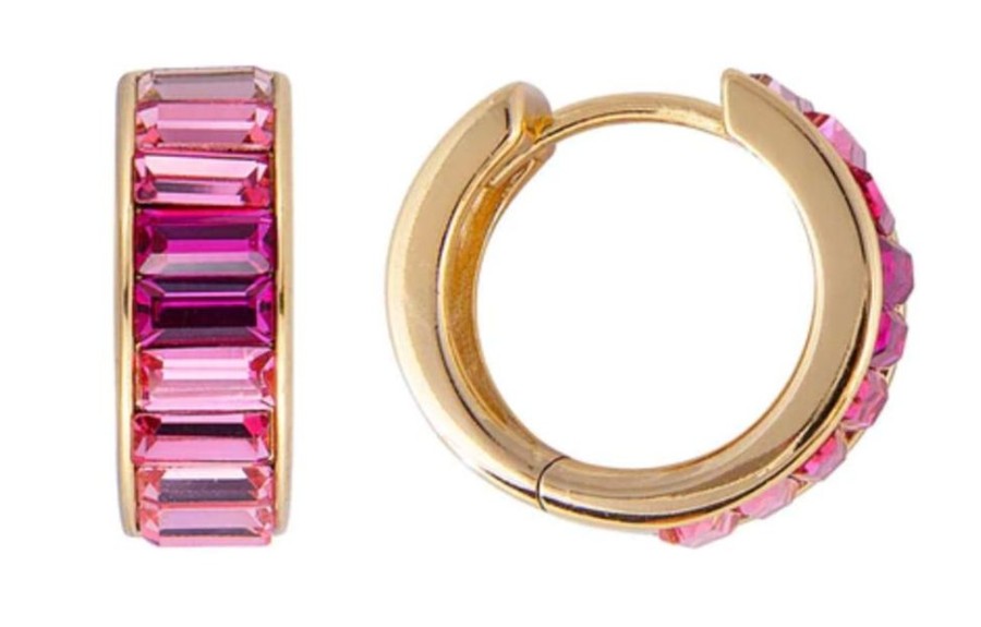 Jewellery FAIRLEY | Pink Ombre Midi Hoops