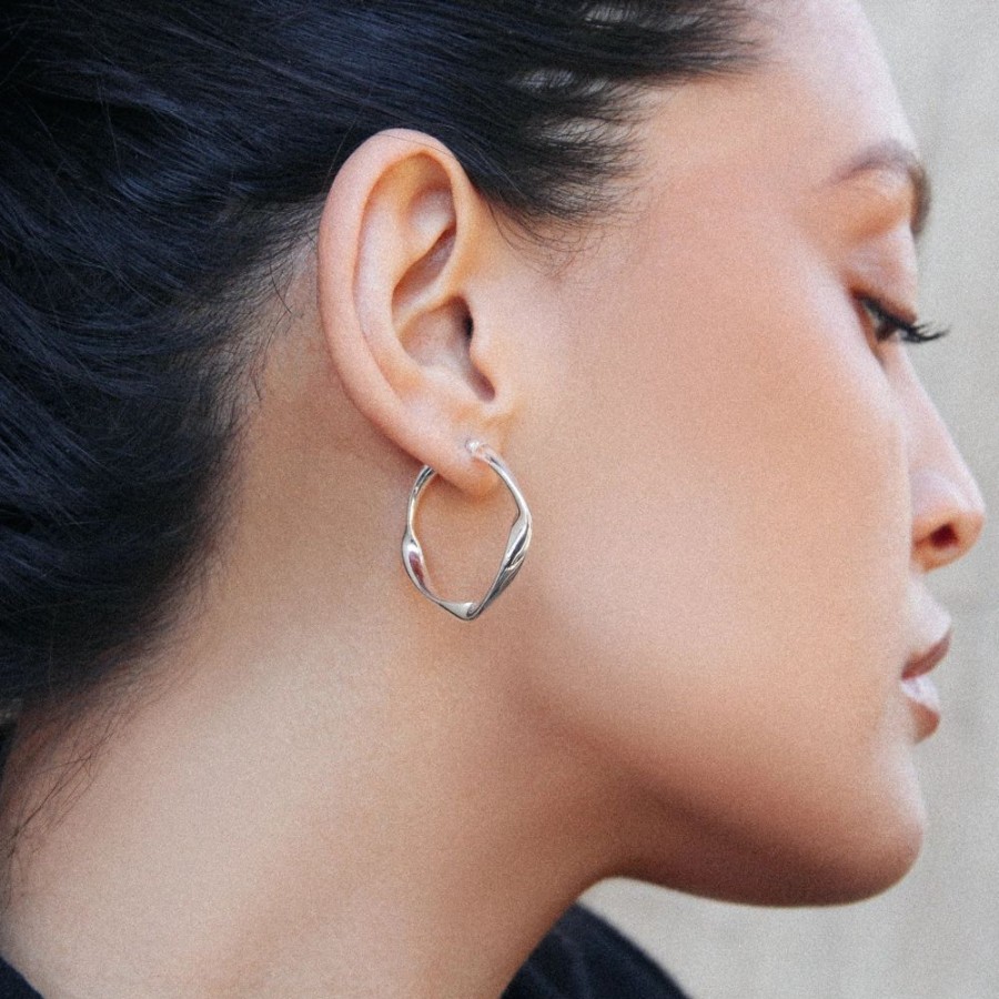 Jewellery NAJO | Garden Of Eden Silver Hoop Earring