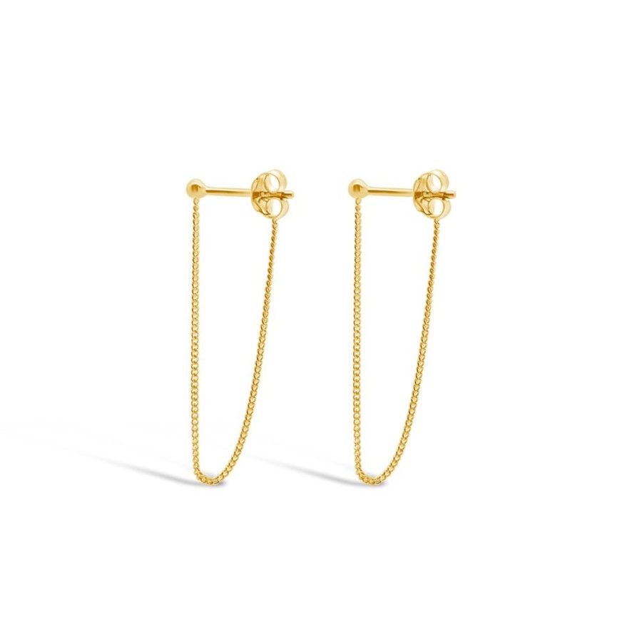 Jewellery ICHU JEWELLERY | Tiny Ball Chain Drop Earrings, Gold