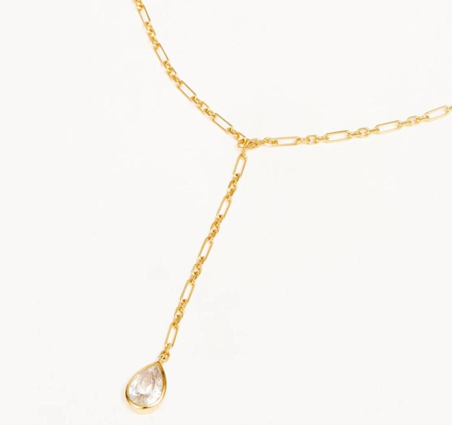 Jewellery BY CHARLOTTE | Adored Lariat Necklace - Gold