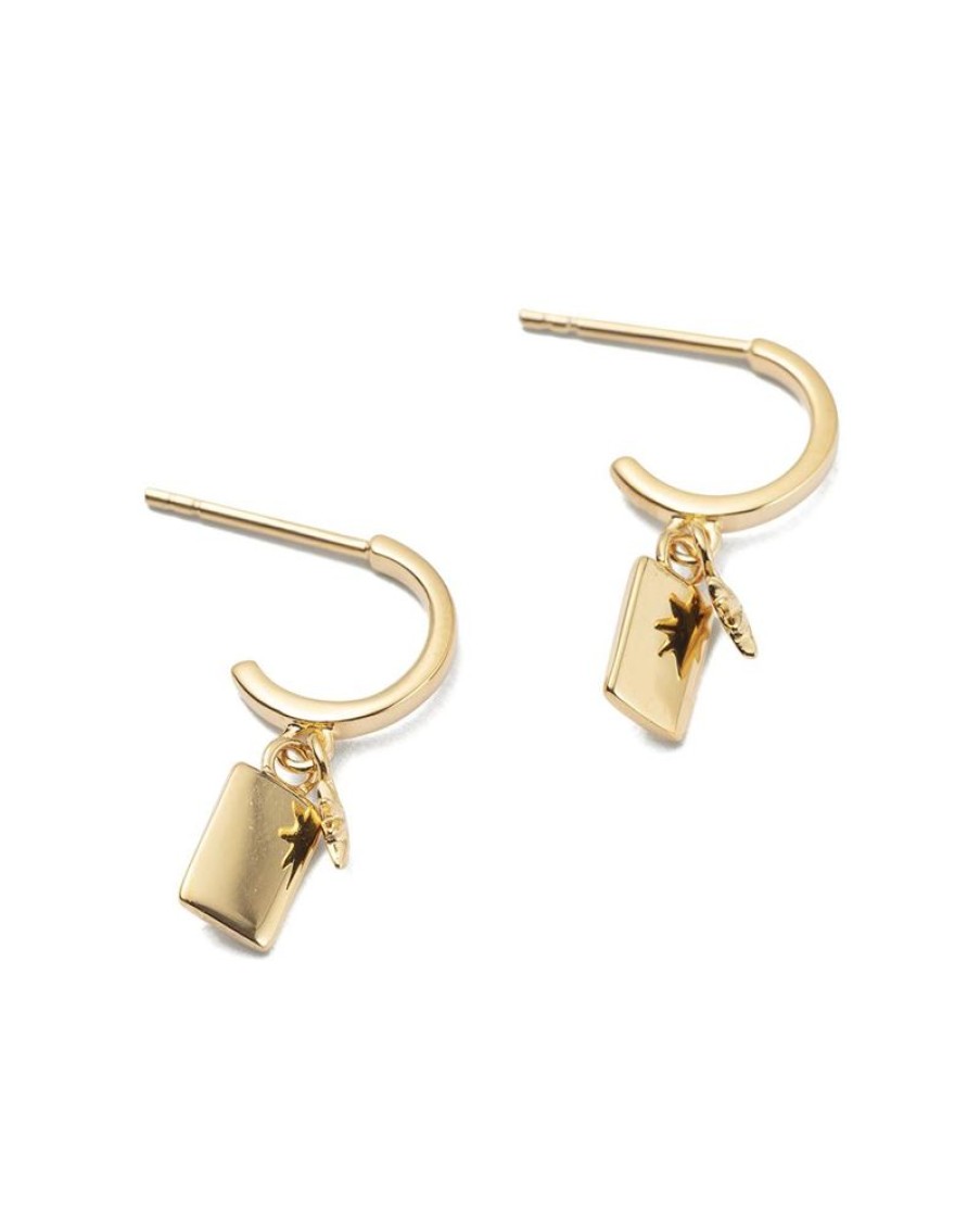 Jewellery KIRSTIN ASH | Guiding Star Hoops (18K-Gold-Plated)