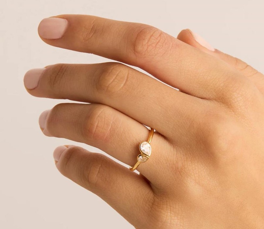 Jewellery BY CHARLOTTE | Adored Ring - Gold