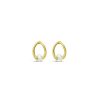 Jewellery ICHU JEWELLERY | Twisted Pearl Stud Earrings, Gold