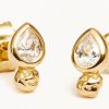 Jewellery BY CHARLOTTE | Adore You Stud Earrings - Gold