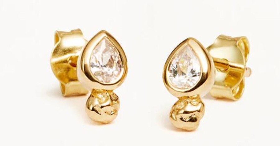 Jewellery BY CHARLOTTE | Adore You Stud Earrings - Gold