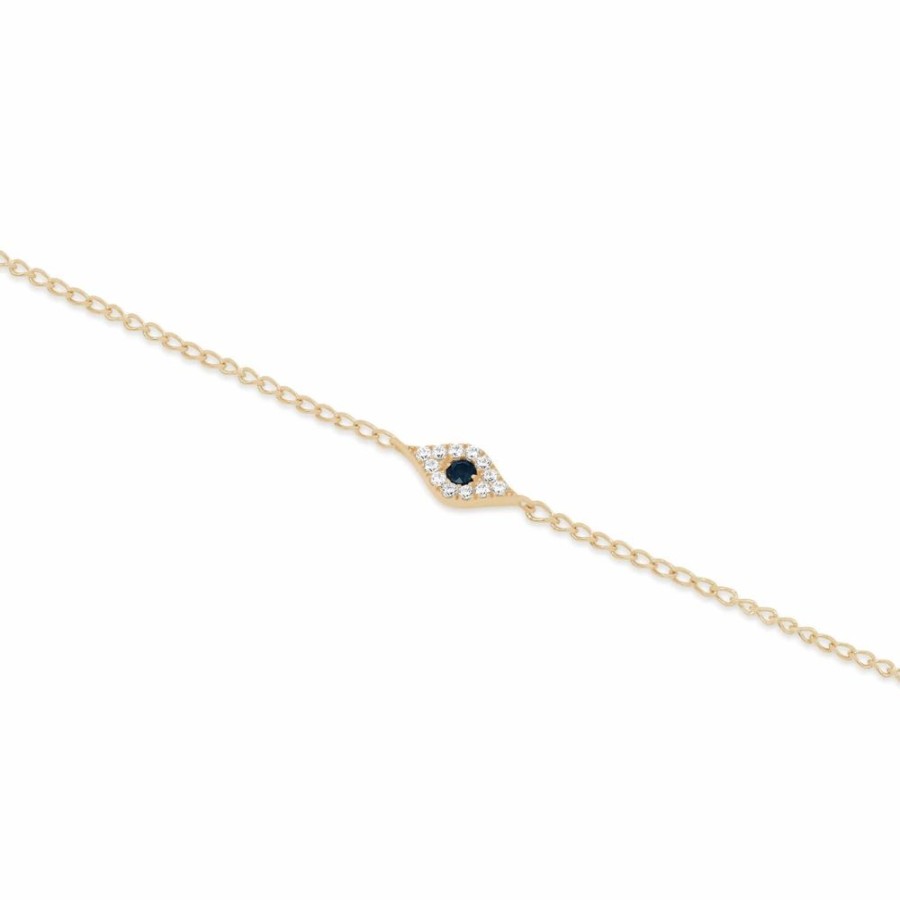 Jewellery BY CHARLOTTE | 14K Gold Evil Eye Bracelet