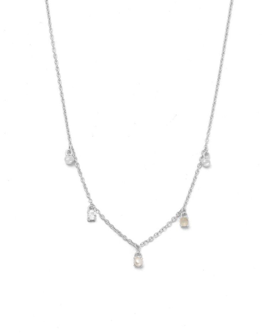 Jewellery KIRSTIN ASH | Sunrise Opal Necklace - Silver