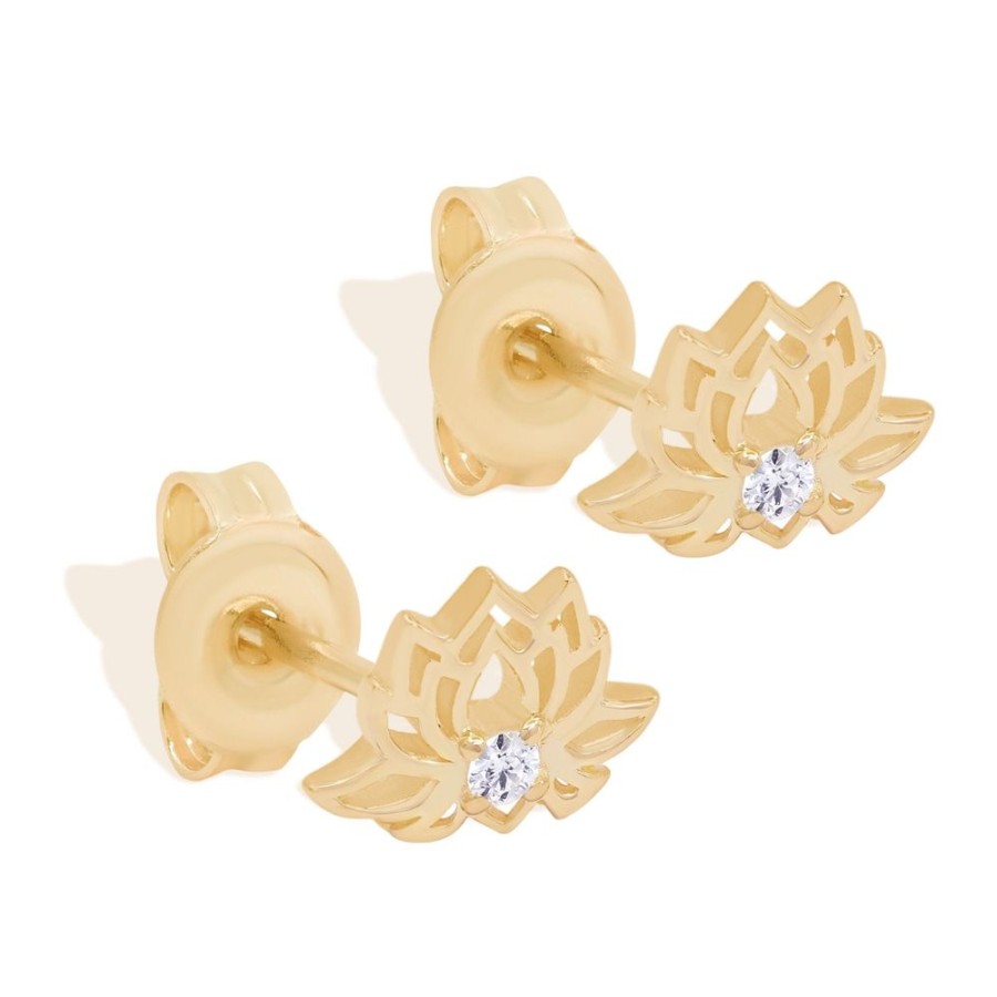 Jewellery BY CHARLOTTE | Gold Blooming Under The Same Sun Stud Earrings