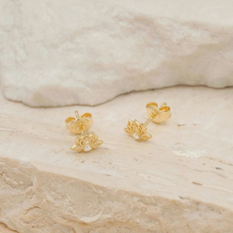 Jewellery BY CHARLOTTE | Gold Blooming Under The Same Sun Stud Earrings