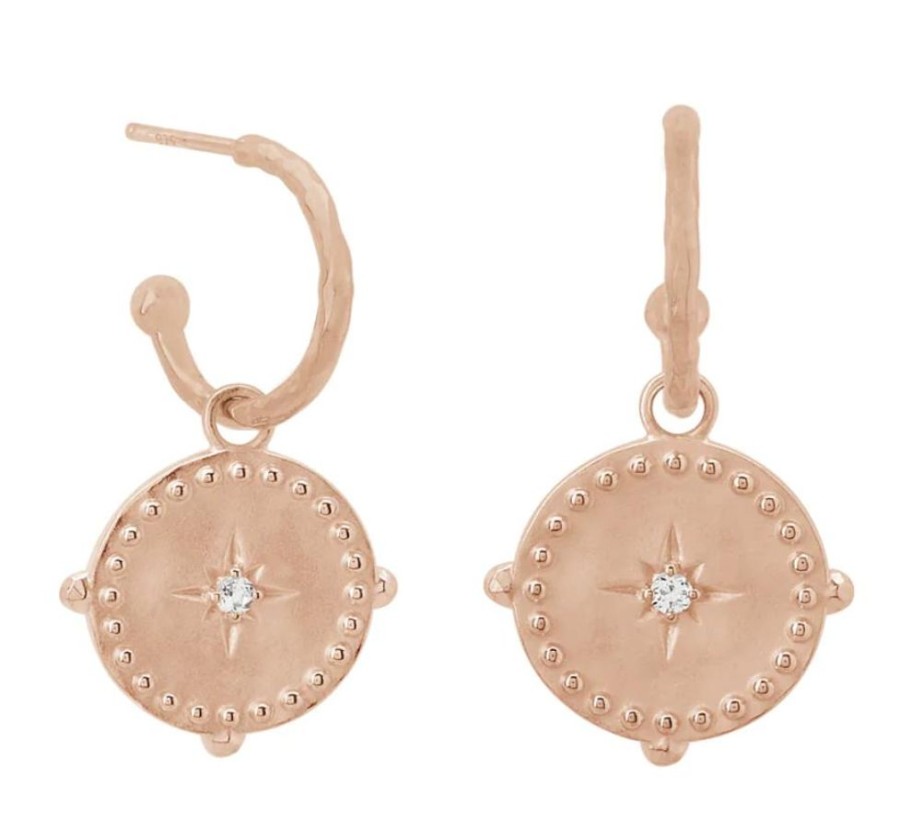 Jewellery MURKANI | Small Hoop Earrings Into The Light - Rose Gold