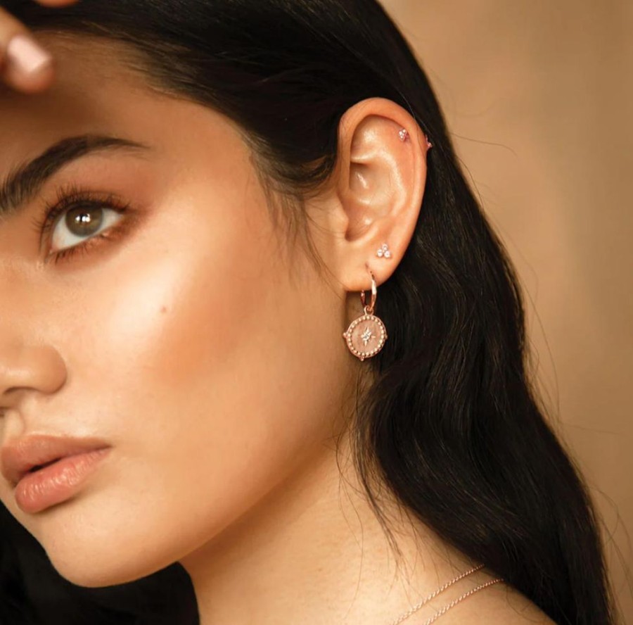 Jewellery MURKANI | Small Hoop Earrings Into The Light - Rose Gold