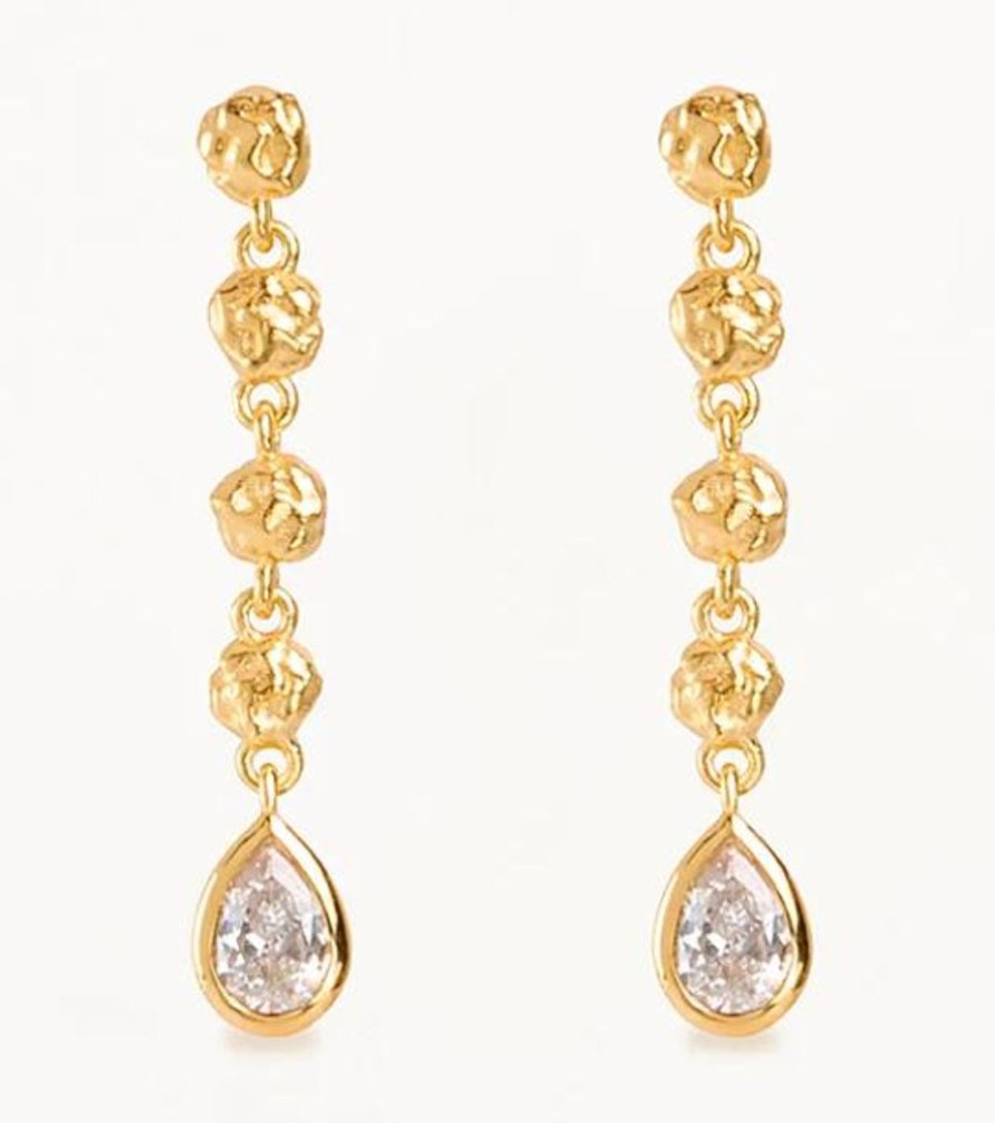 Jewellery BY CHARLOTTE | Adore You Drop Earrings - Gold