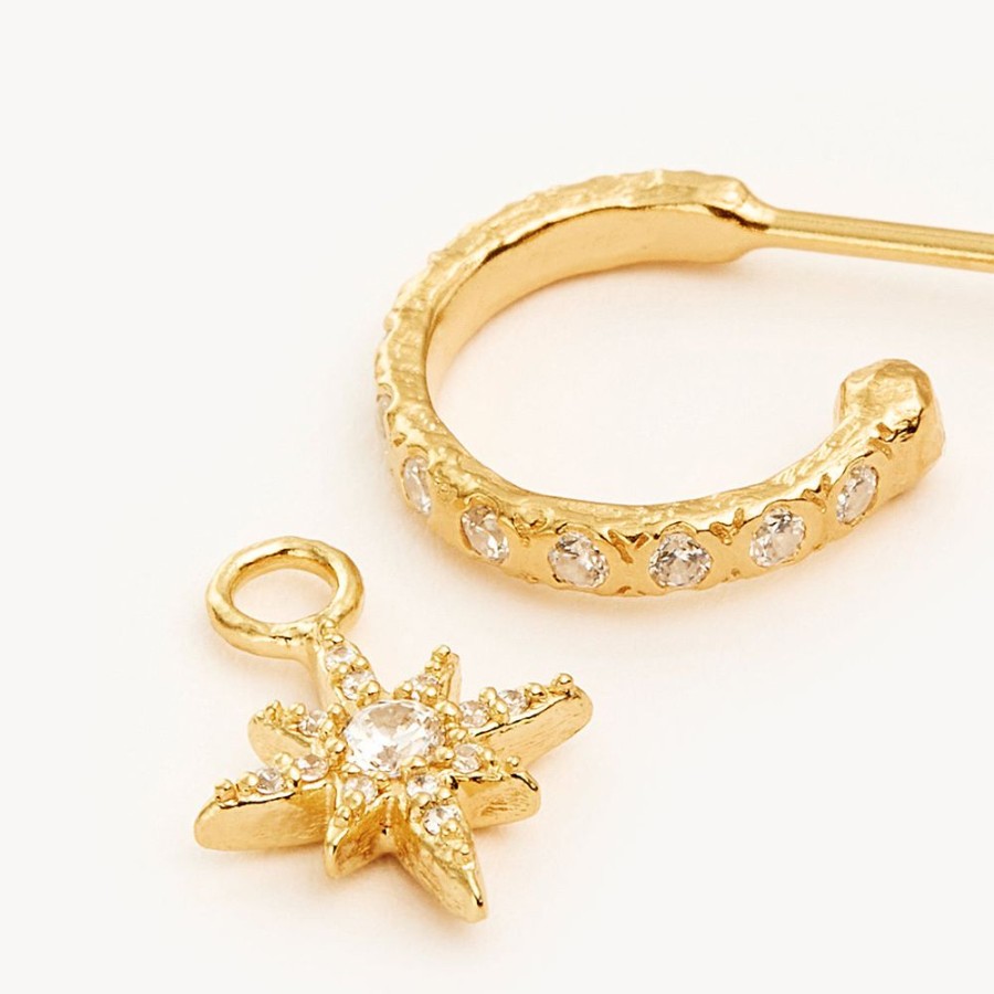 Jewellery BY CHARLOTTE | Dancing In The Starlight Hoops - Gold