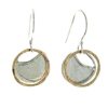 Jewellery ISRAELI | Earrings Round Silver Disk Gold Filled Detail