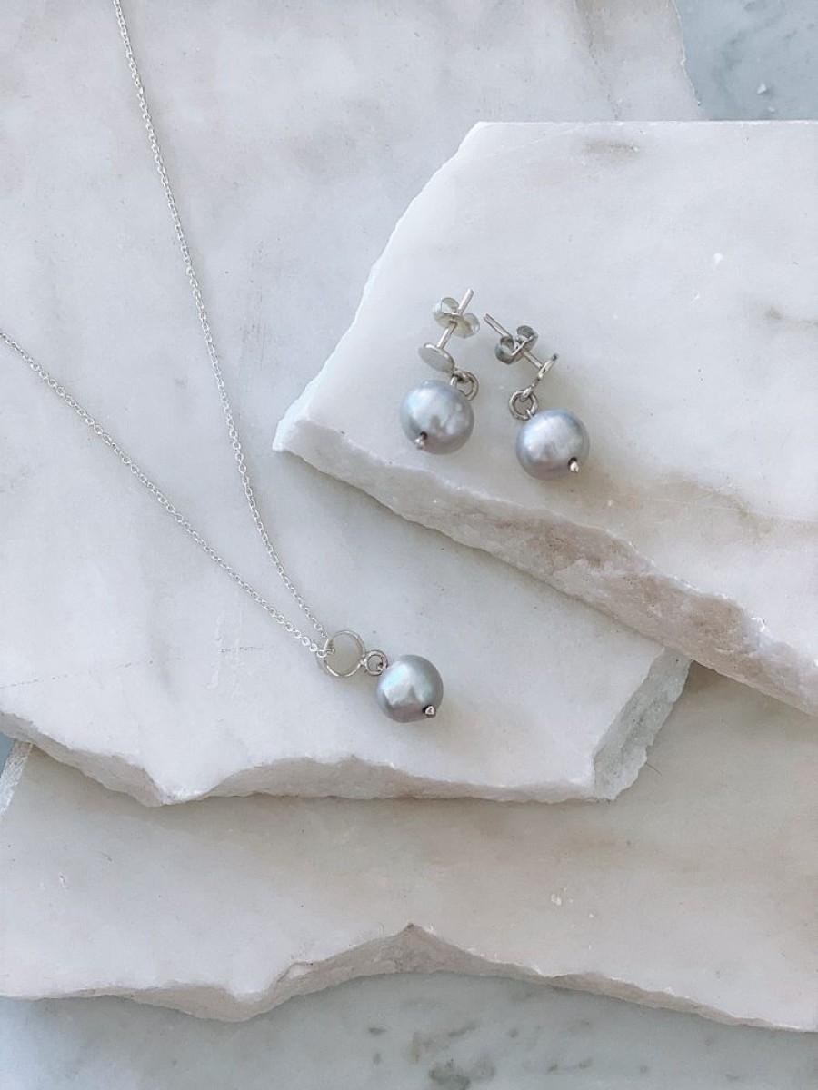 Jewellery ICHU JEWELLERY | Featured Pearl Necklace, Blue/Grey