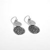 Jewellery IRONCLAY | Double Plain And Textured Drop Earring