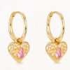 Jewellery BY CHARLOTTE | Connect Your Heart Hoops - Gold