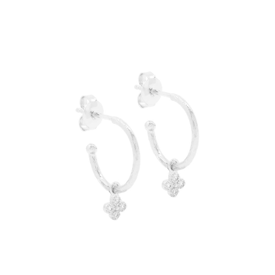 Jewellery BY CHARLOTTE | Luminous Hoops Silver