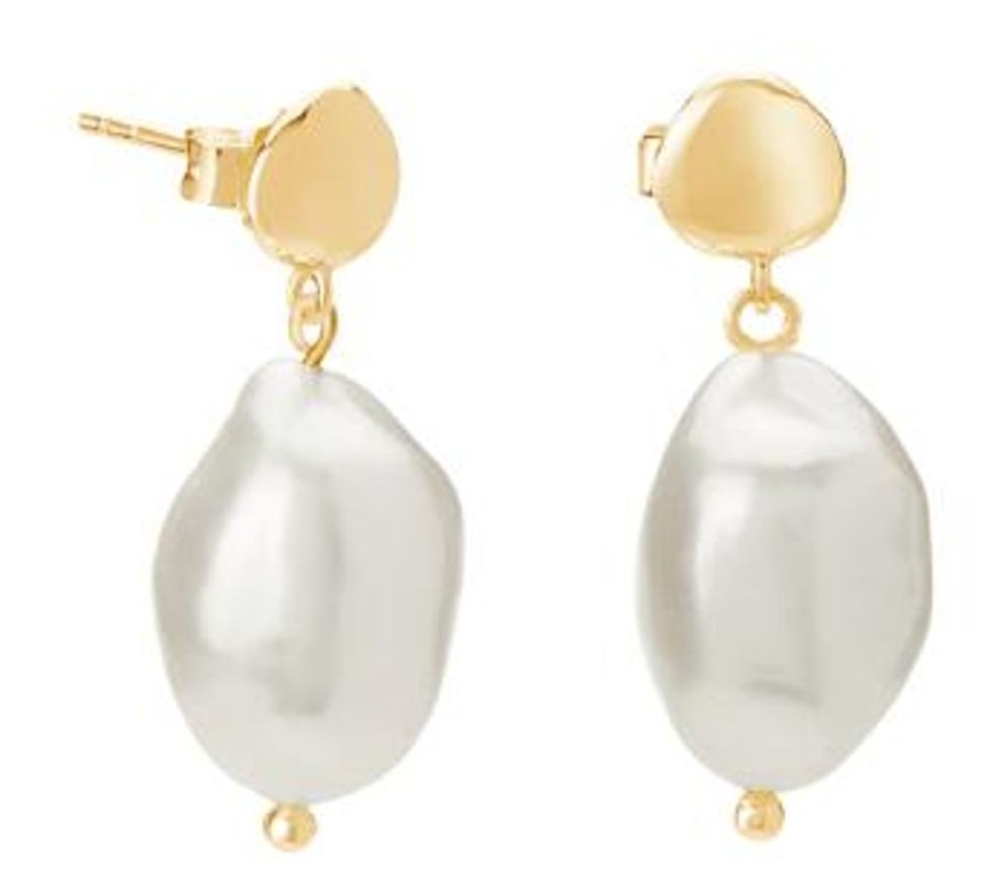 Jewellery MURKANI | Halcyon Pearl Earrings - Gold