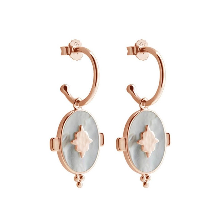 Jewellery MURKANI | Oval Earrings - Rose Gold