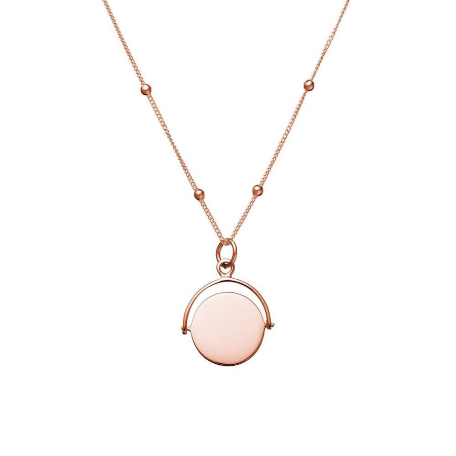 Jewellery Reflections Silver Jewellery | Spinning Pendant Silver - Rose Gold Plated