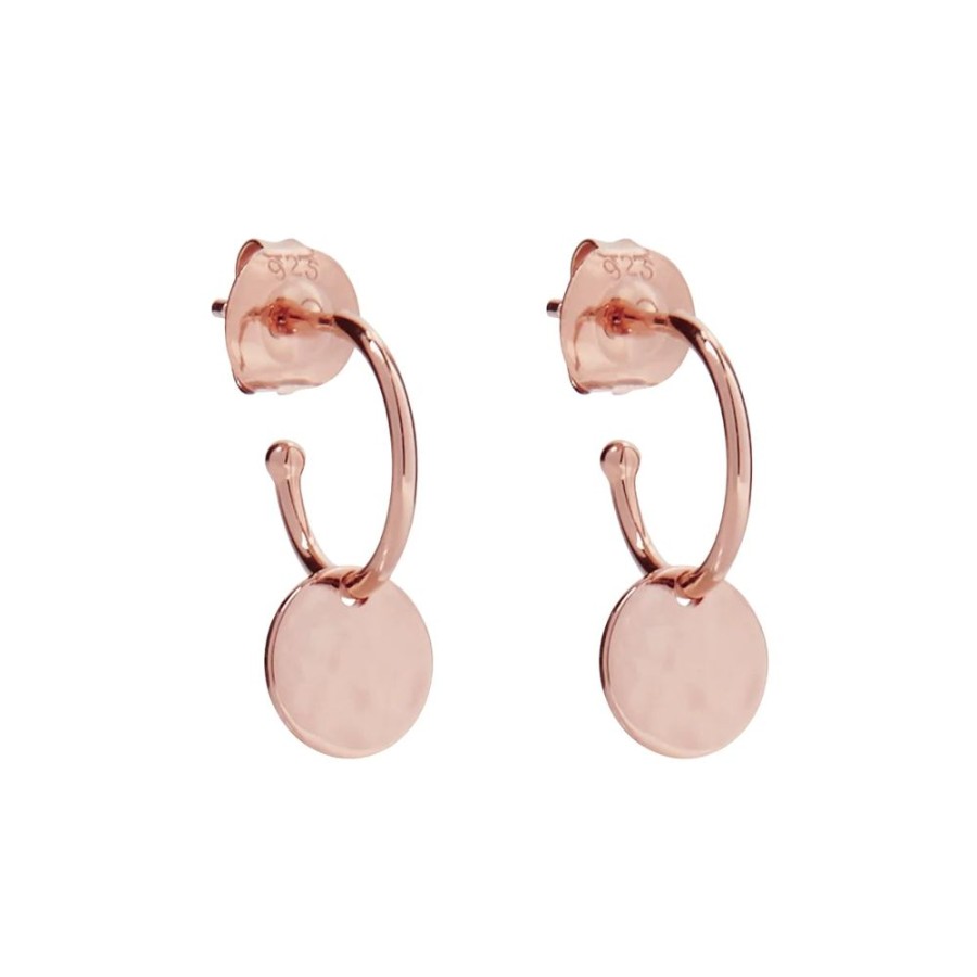 Jewellery NAJO | Tigger Disc Rose Gold Earring