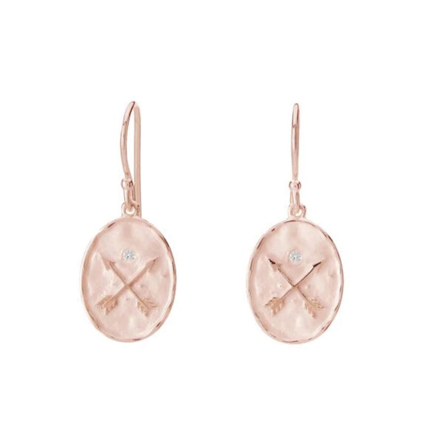 Jewellery MURKANI | Small Heirloom Earrings In Rose Gold Plate