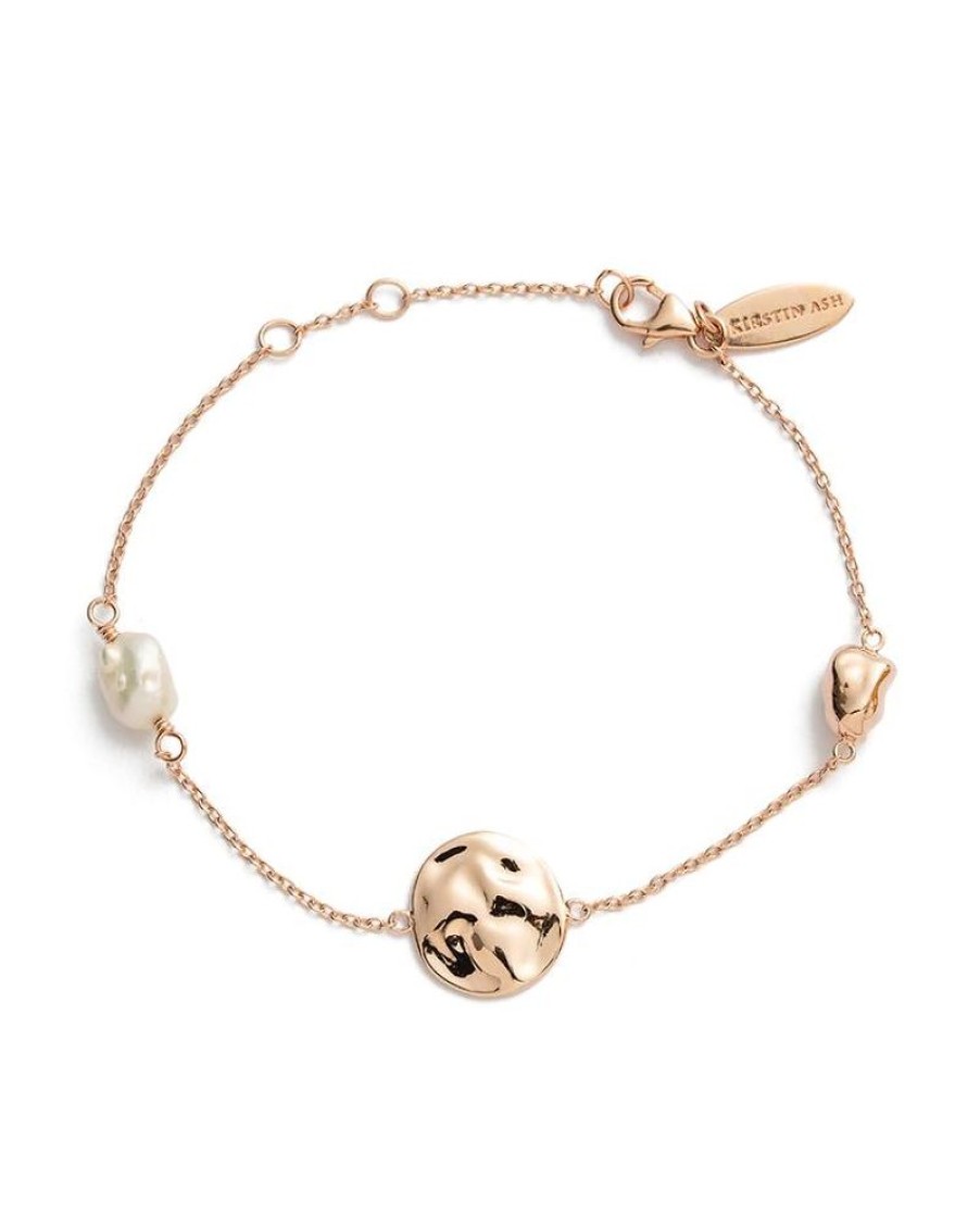 Jewellery KIRSTIN ASH | Tidal Pearl Bracelet 18K Rose Gold Plated