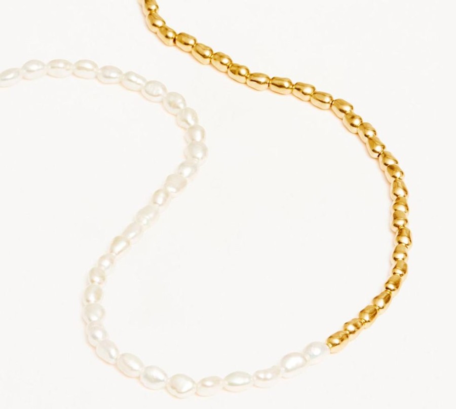 Jewellery BY CHARLOTTE | By Your Side Pearl Choker - Gold