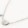 Jewellery BY CHARLOTTE | Silver Lotus Birthstone Necklace - December