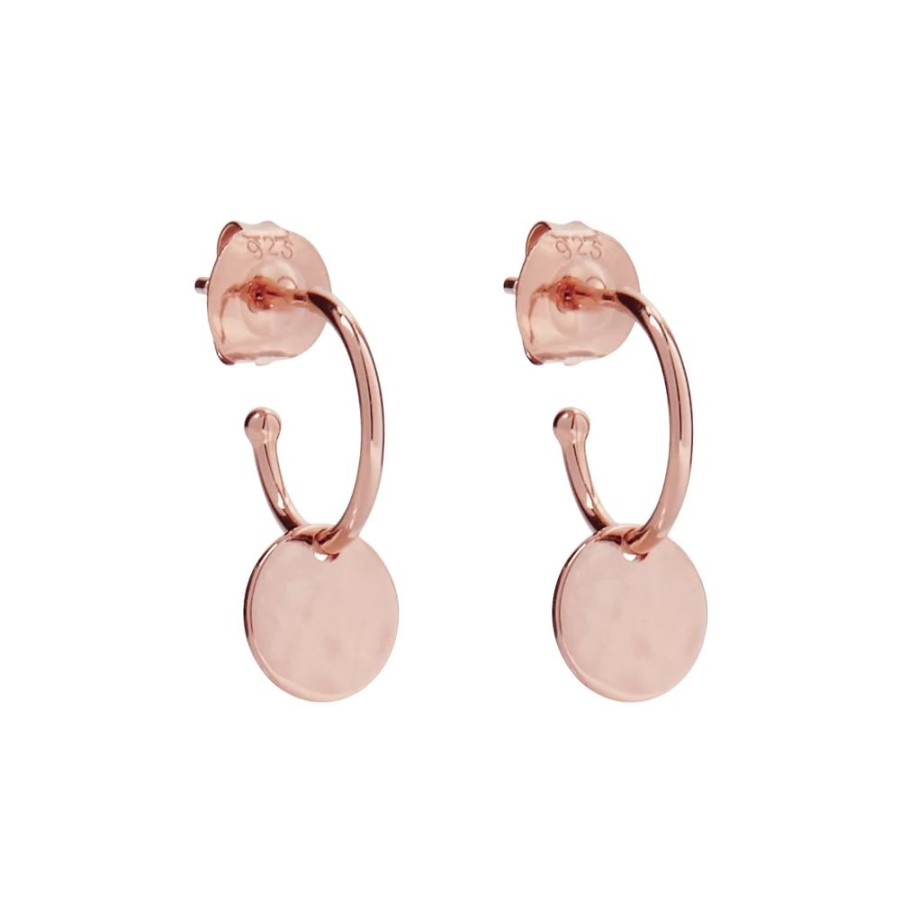 Jewellery NAJO | Tigger Disc Rose Gold Earring