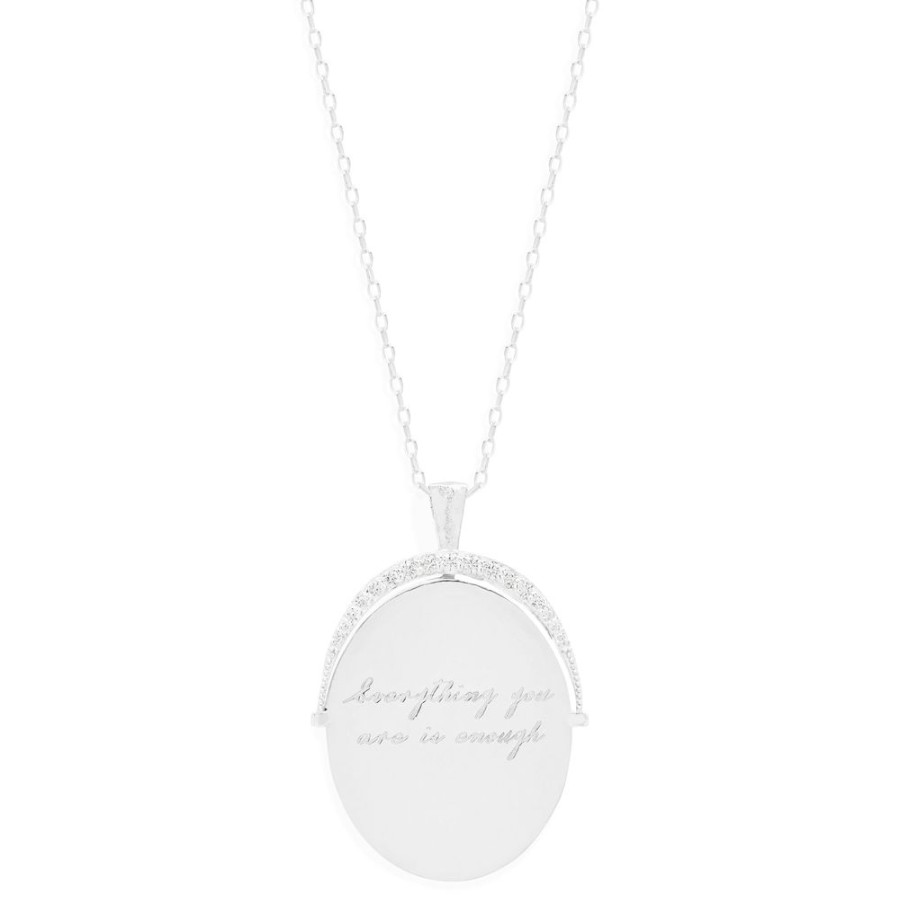 Jewellery BY CHARLOTTE | Everything You Are Is Enough Large Necklace - Silver