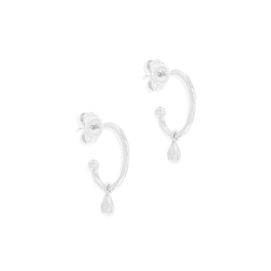 Jewellery BY CHARLOTTE | Divine Grace Hoops - Silver