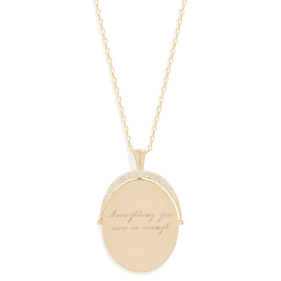 Jewellery BY CHARLOTTE | Everything You Are Is Enough Small Necklace - Gold