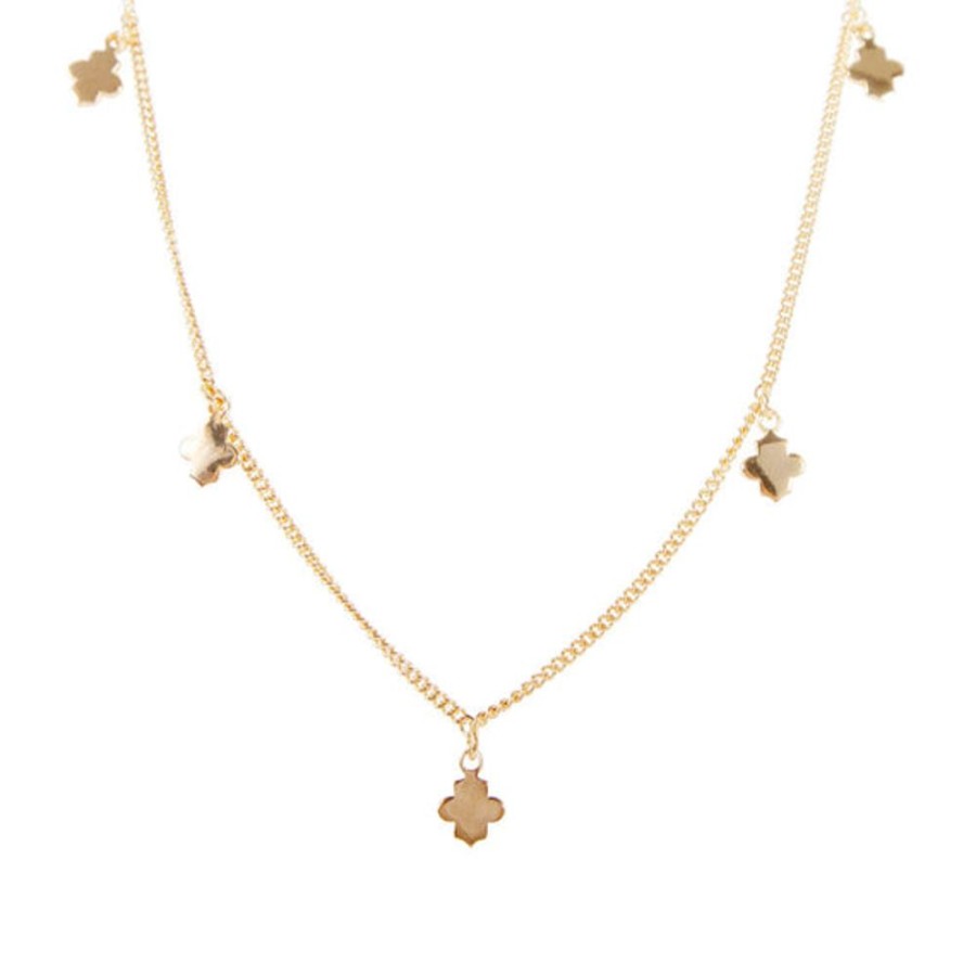 Jewellery FAIRLEY | Clover Charm Necklace - Gold