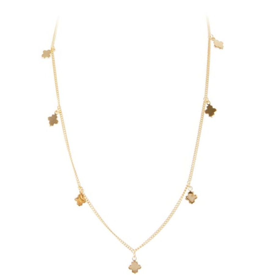 Jewellery FAIRLEY | Clover Charm Necklace - Gold