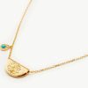 Jewellery BY CHARLOTTE | Gold Lotus Birthstone Necklace - December