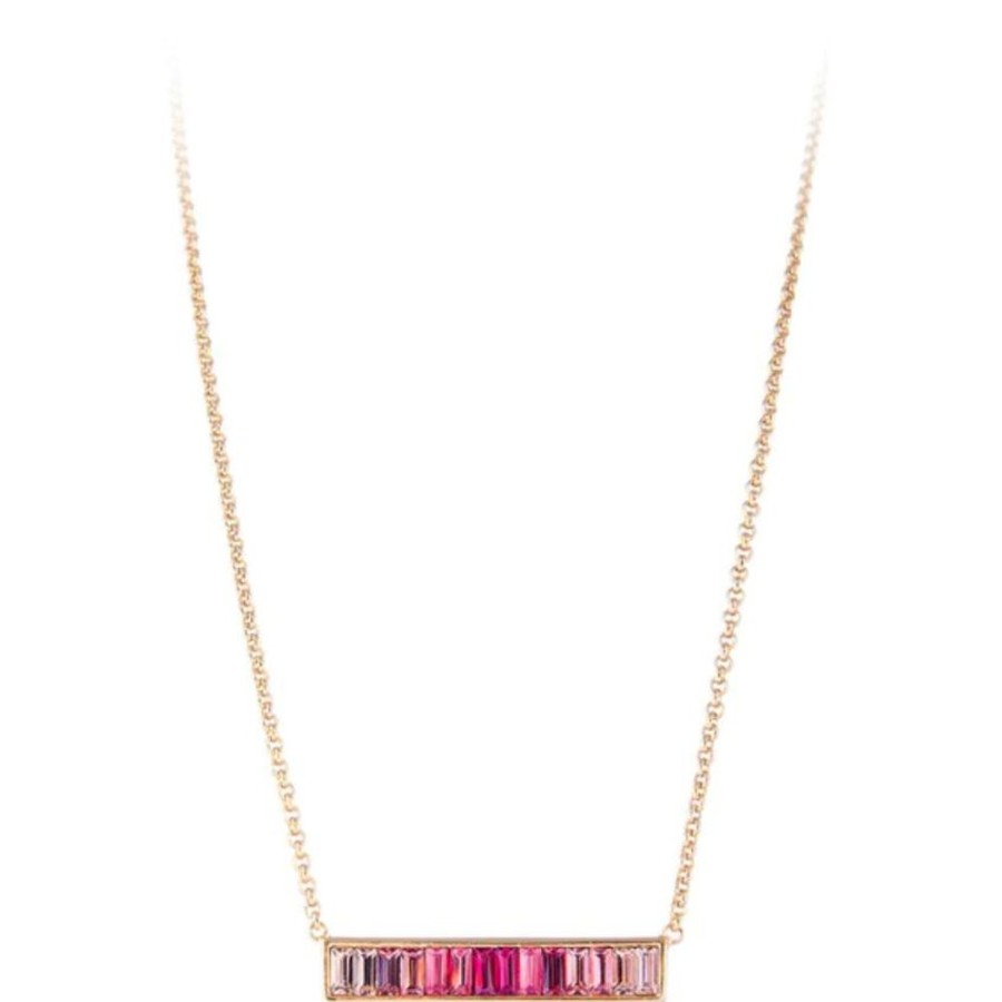 Jewellery FAIRLEY | Pink Ombre Bar Necklace