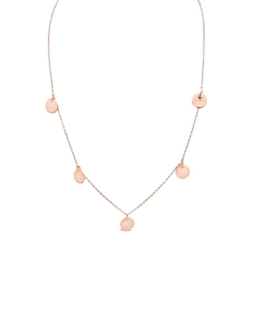 Jewellery ICHU JEWELLERY | Rose Gold Multi Disk Necklace