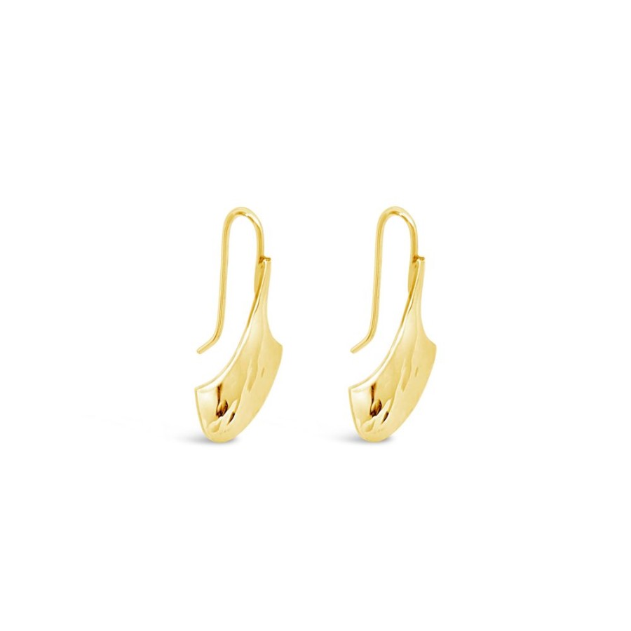 Jewellery ICHU JEWELLERY | Hammered Triangle Tear Earrings, Gold