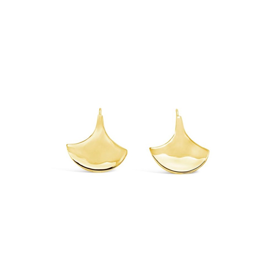 Jewellery ICHU JEWELLERY | Hammered Triangle Tear Earrings, Gold