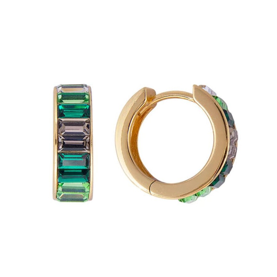 Jewellery FAIRLEY | Green Ombre Midi Hoops