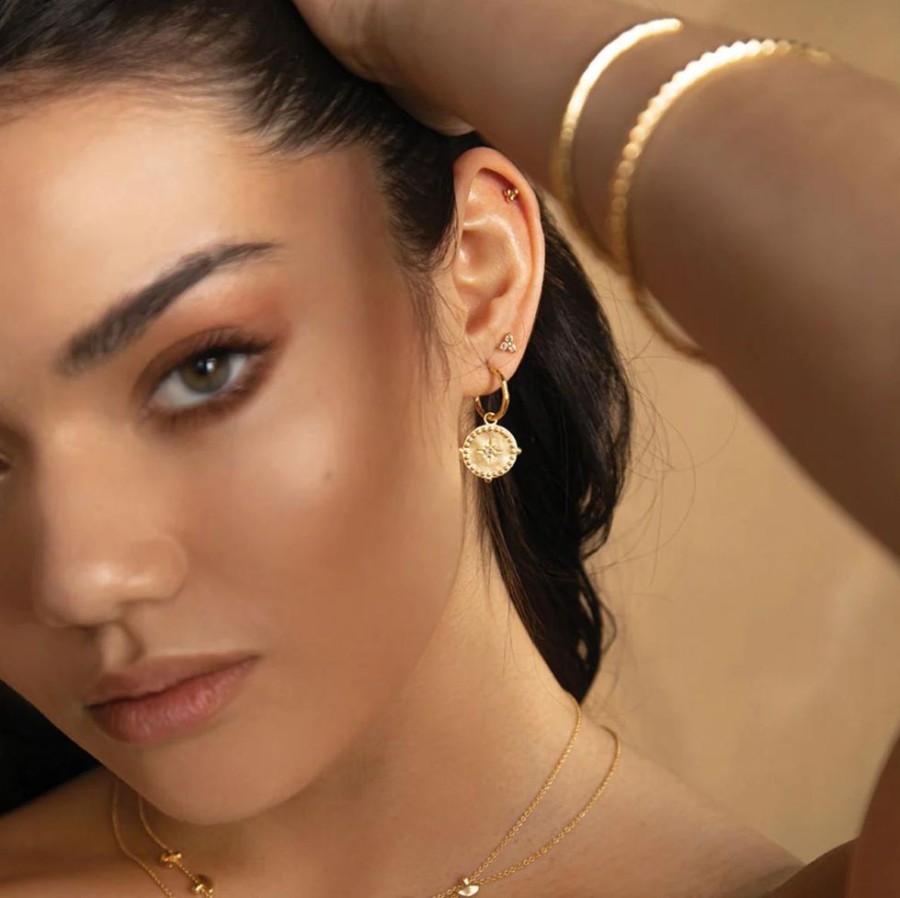 Jewellery MURKANI | Small Hoop Earrings Into The Light - Gold